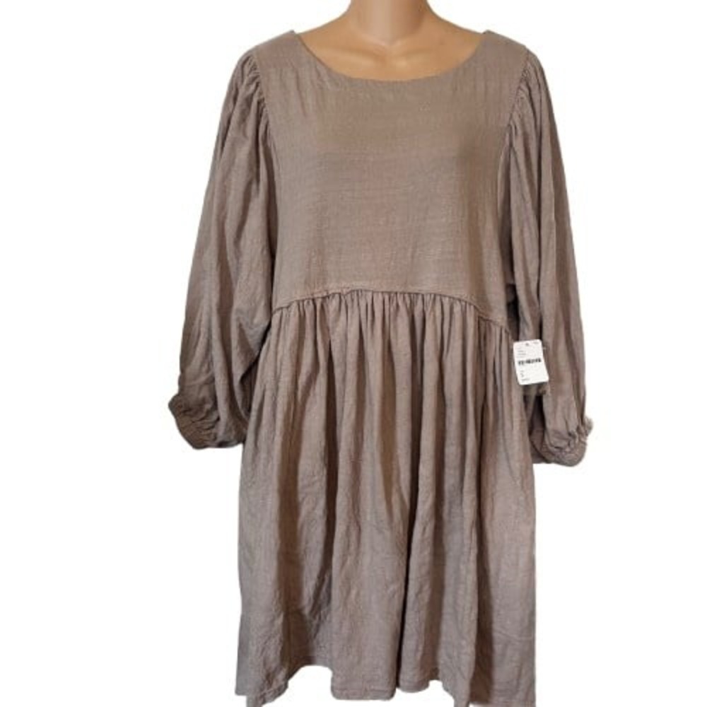Free People Women's Babydoll‎ Dress NWT Small Beach Get Obsessed Gathered Waist